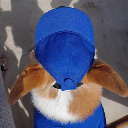 Ortekor PawShade | Dog Baseball Cap with Ear Holes | Adjustable Sun Hat for Summer Comfort