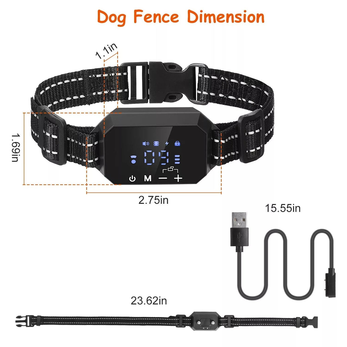 Pawfey | GPS Wireless Dog Fence System with Adjustable Range | Safe Boundary for Outdoor Freedom