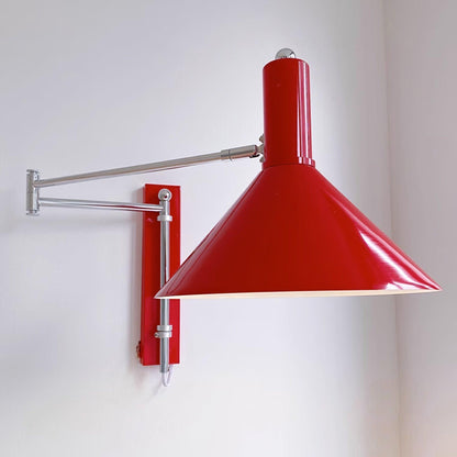 Rotating Sconce with Pivoting Head for Bedroom, Bathroom & Hallway – Metal Fixture in White, Black, Red – 10-Inch Adjustable Design