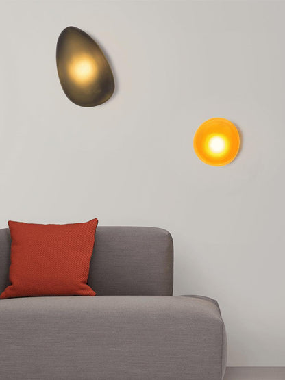 Organic Glass LED Sconce Light Fixture Wall or Ceiling Mount Modern Home Lighting Warm Neutral Cool White for Bedroom Living Room Hallway De