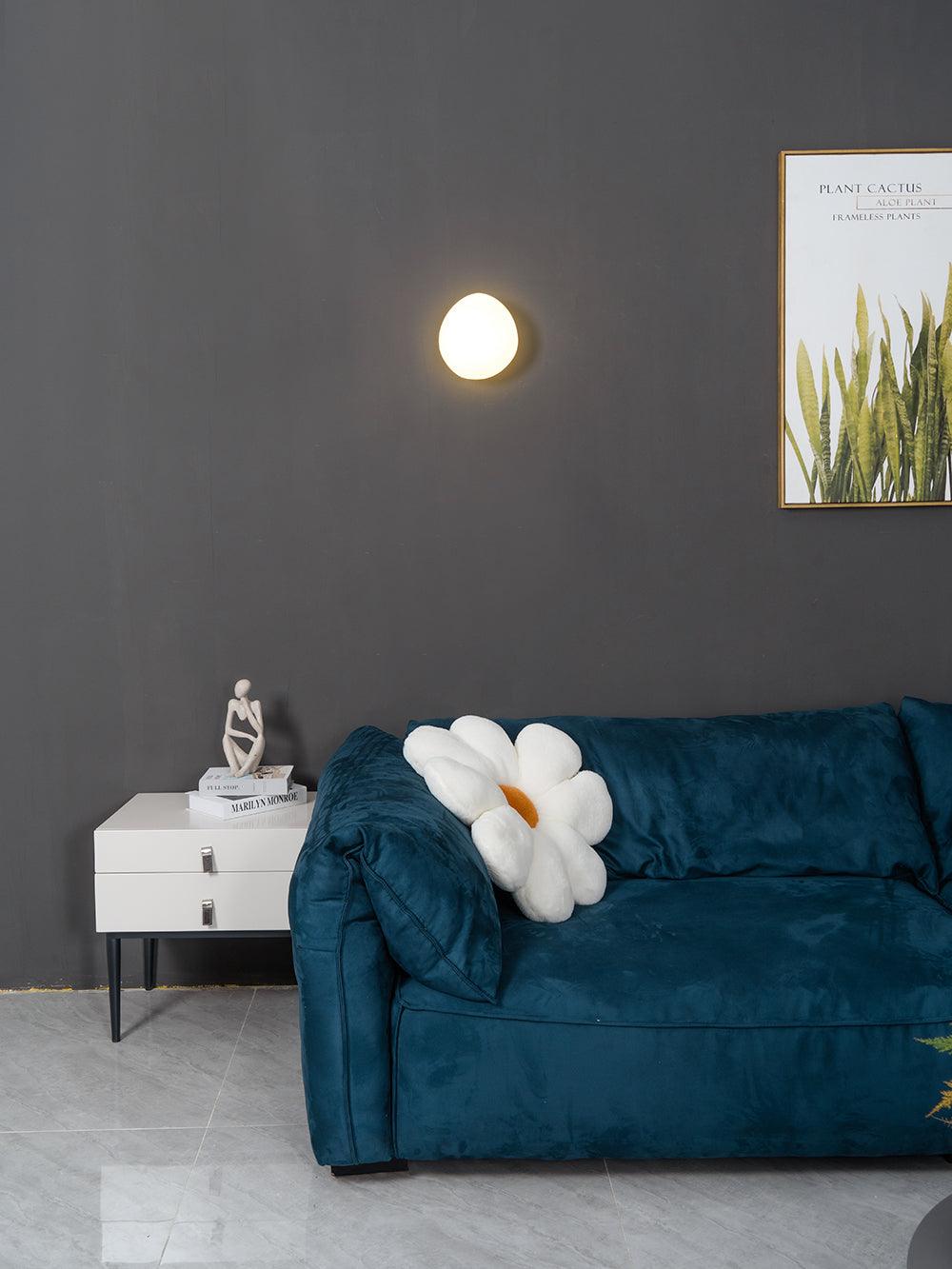 Organic Glass LED Sconce Light Fixture Wall or Ceiling Mount Modern Home Lighting Warm Neutral Cool White for Bedroom Living Room Hallway De