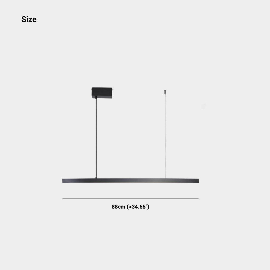 Linear LED Ceiling Fixture Brass Finish Adjustable Height Dimmable Remote Control for Kitchen Island Dining Room Table Modern Hanging Light