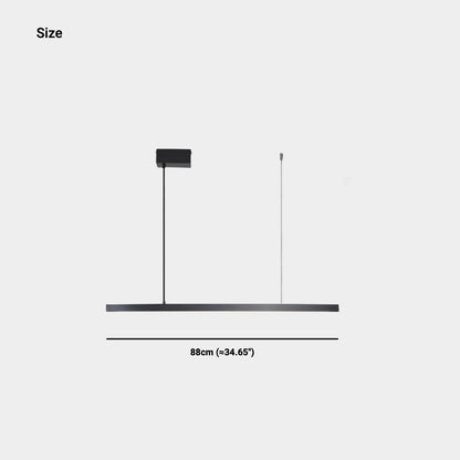 Linear LED Ceiling Fixture Brass Finish Adjustable Height Dimmable Remote Control for Kitchen Island Dining Room Table Modern Hanging Light