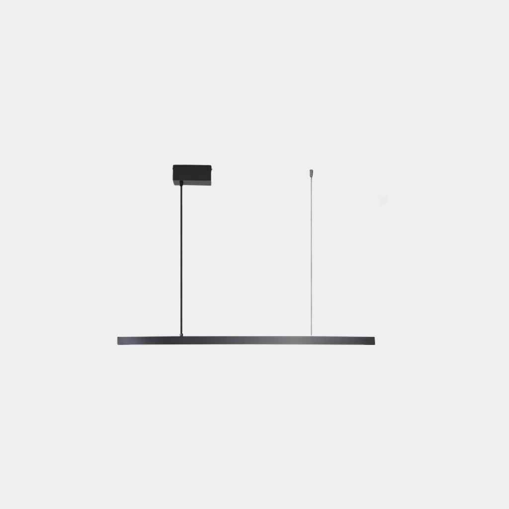 Linear LED Ceiling Fixture Brass Finish Adjustable Height Dimmable Remote Control for Kitchen Island Dining Room Table Modern Hanging Light
