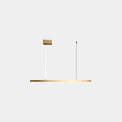 Linear LED Ceiling Fixture Brass Finish Adjustable Height Dimmable Remote Control for Kitchen Island Dining Room Table Modern Hanging Light