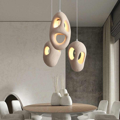Hanging Ceiling Fixture with Adjustable LED 14-Inch Neutral Shade for Kitchen Island Dining Room Modern Overhead Lighting Fixture Polymer La