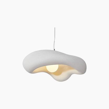 Sculptural Resin Ceiling Fixture 24×9 in Adjustable Color Temperature G9 LED Overhead Lighting for Dining Areas Bedrooms Living Spaces