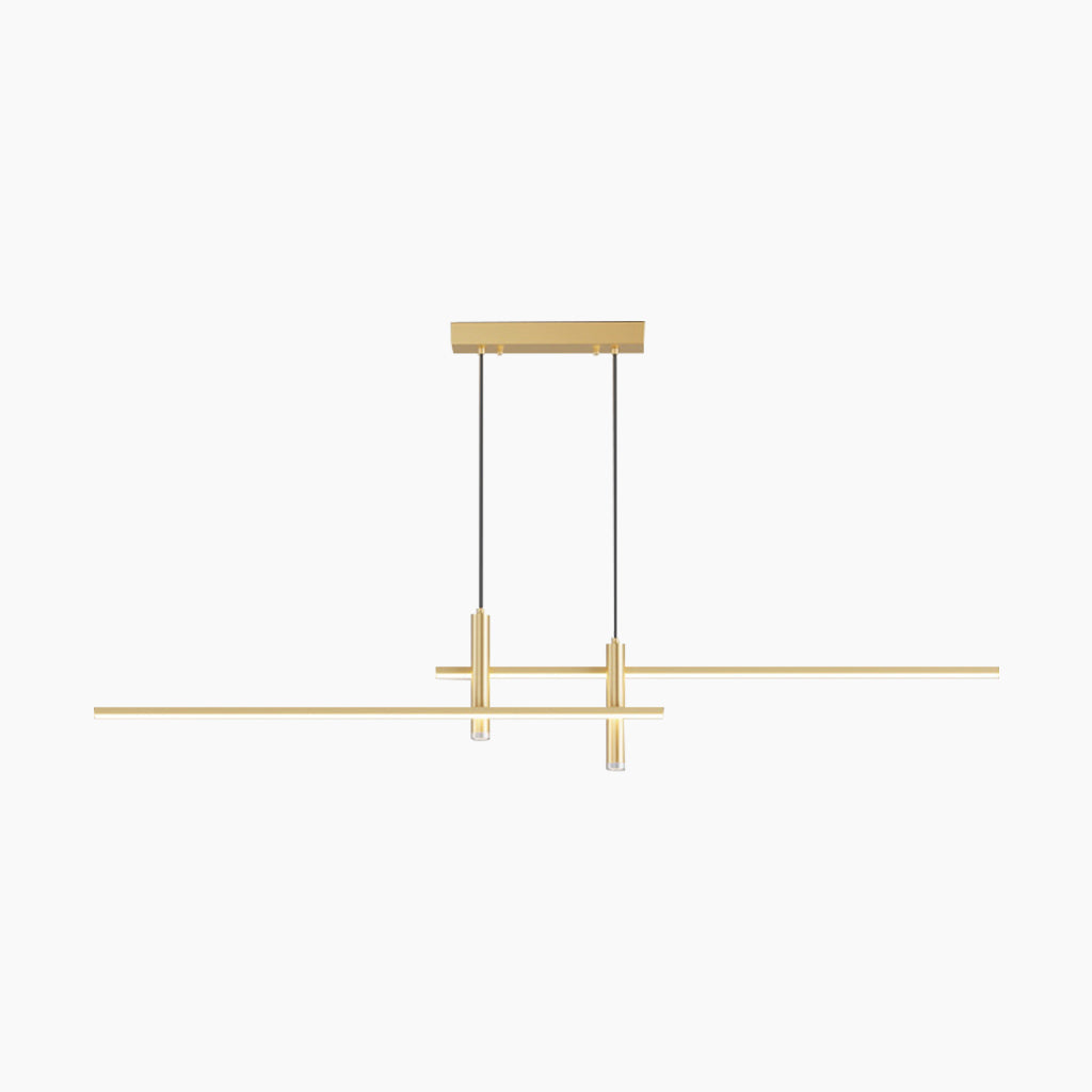 Sleek Overhead Linear LED Fixture 31.5 in Aluminum with Adjustable Spots for Kitchen Island Dining Table Modern Suspension Lamp in Black or