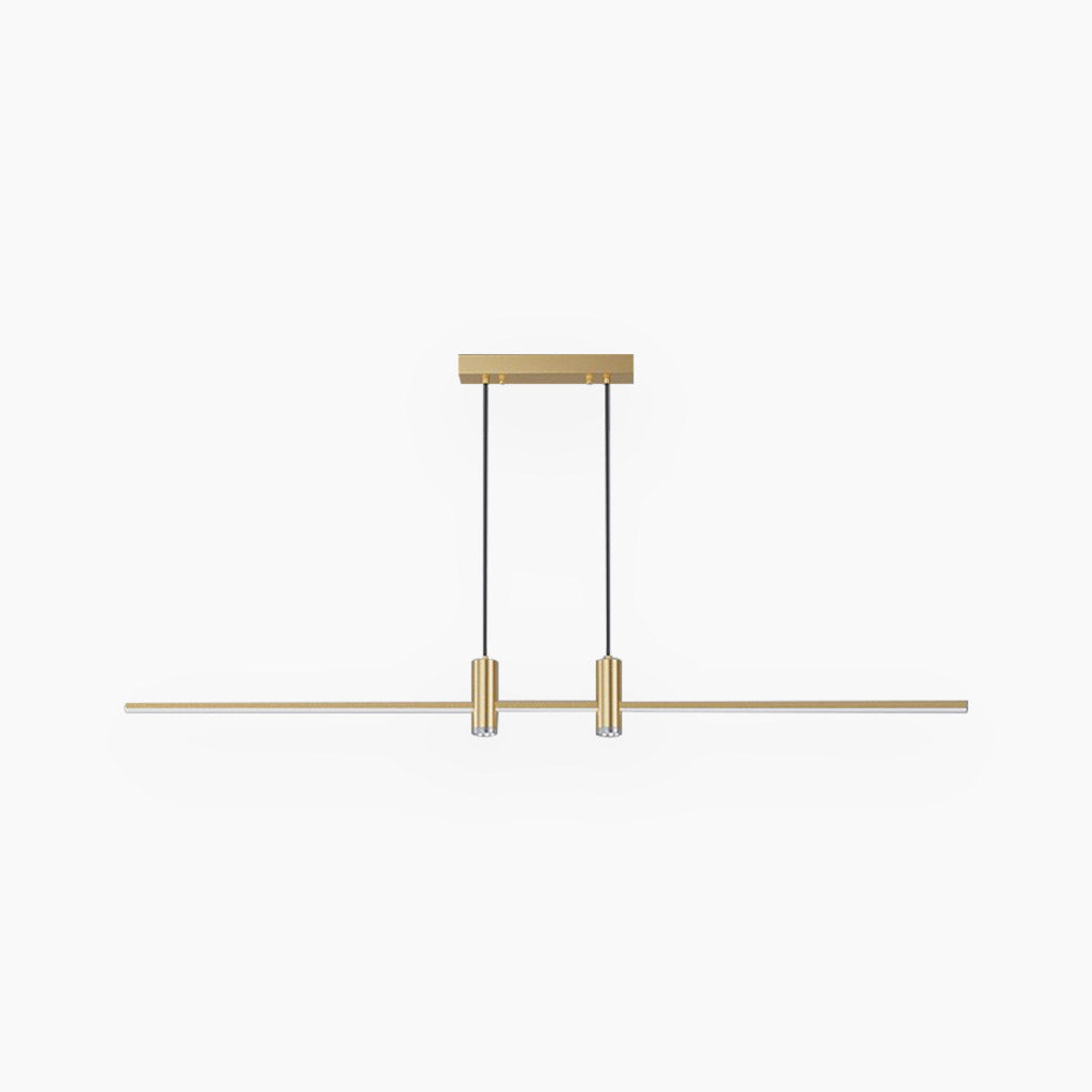 Sleek Overhead Linear LED Fixture 31.5 in Aluminum with Adjustable Spots for Kitchen Island Dining Table Modern Suspension Lamp in Black or