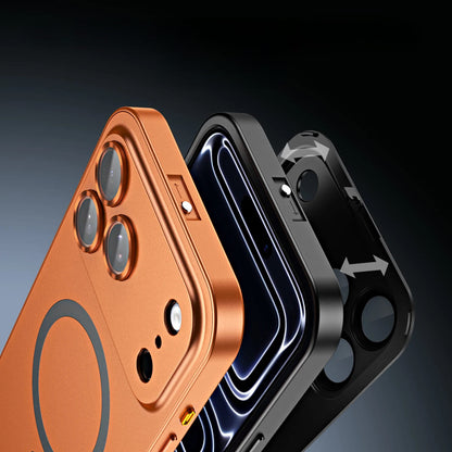 Aluminum Snap-Lock iPhone Case with Full Camera Protection & Raised Edges for 13-17 Models