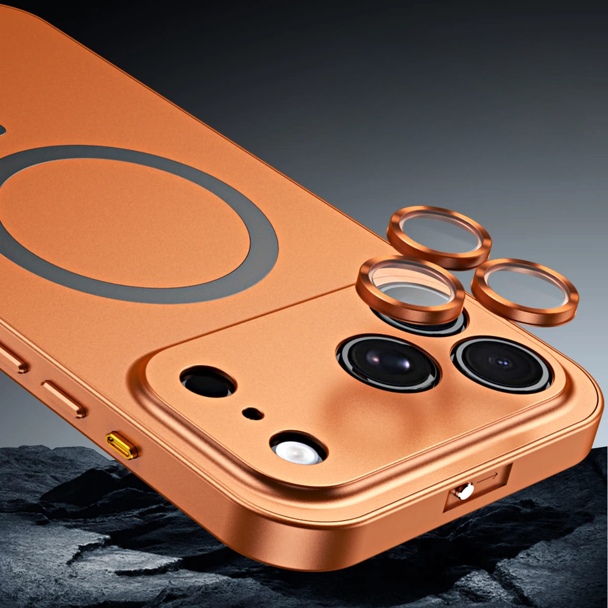 Aluminum Snap-Lock iPhone Case with Full Camera Protection & Raised Edges for 13-17 Models