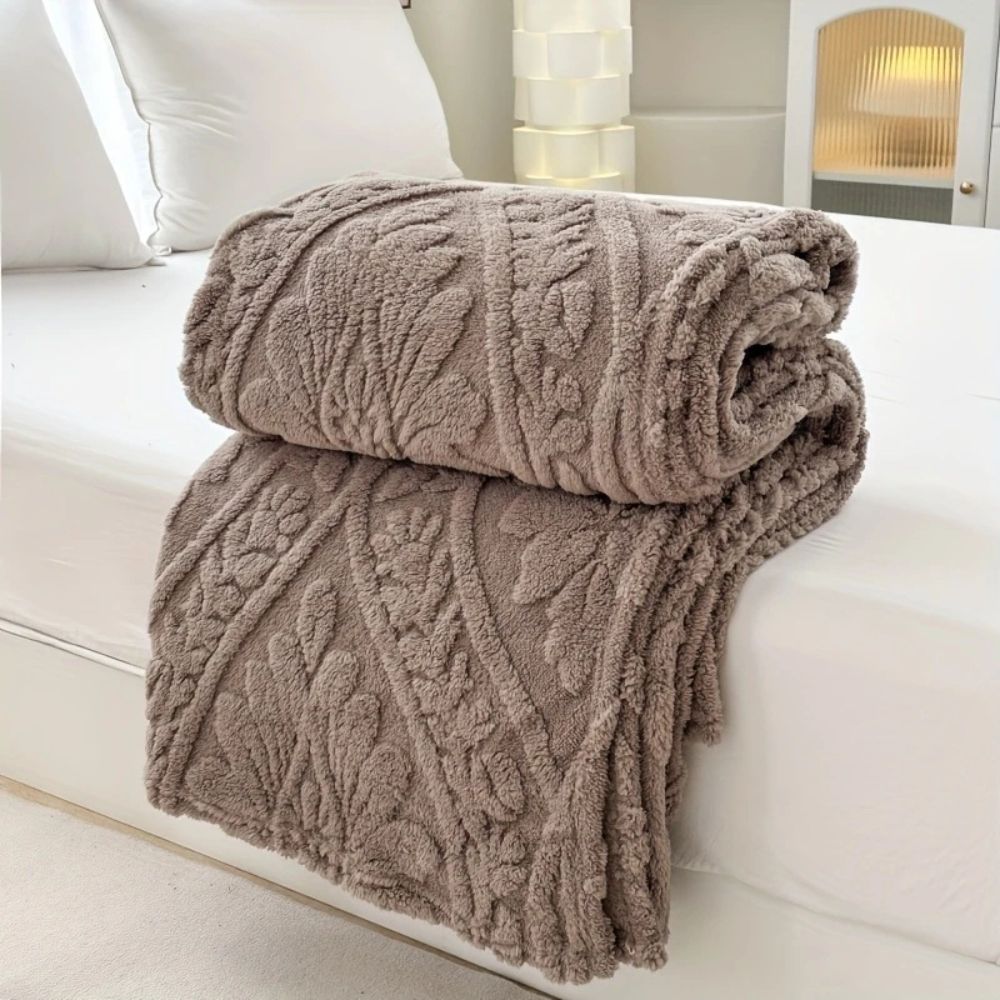 Perrin Fleece Blanket - Microfiber Softness, French-Inspired Design