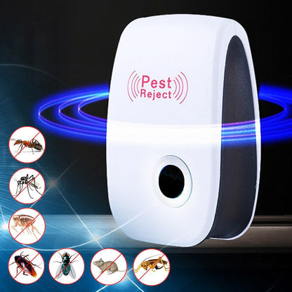 Ultrasonic Pest Repeller Plug-In 2-Pack for Mice Rats Roaches Spiders Bugs Indoor Home Rooms Kitchen Bedroom