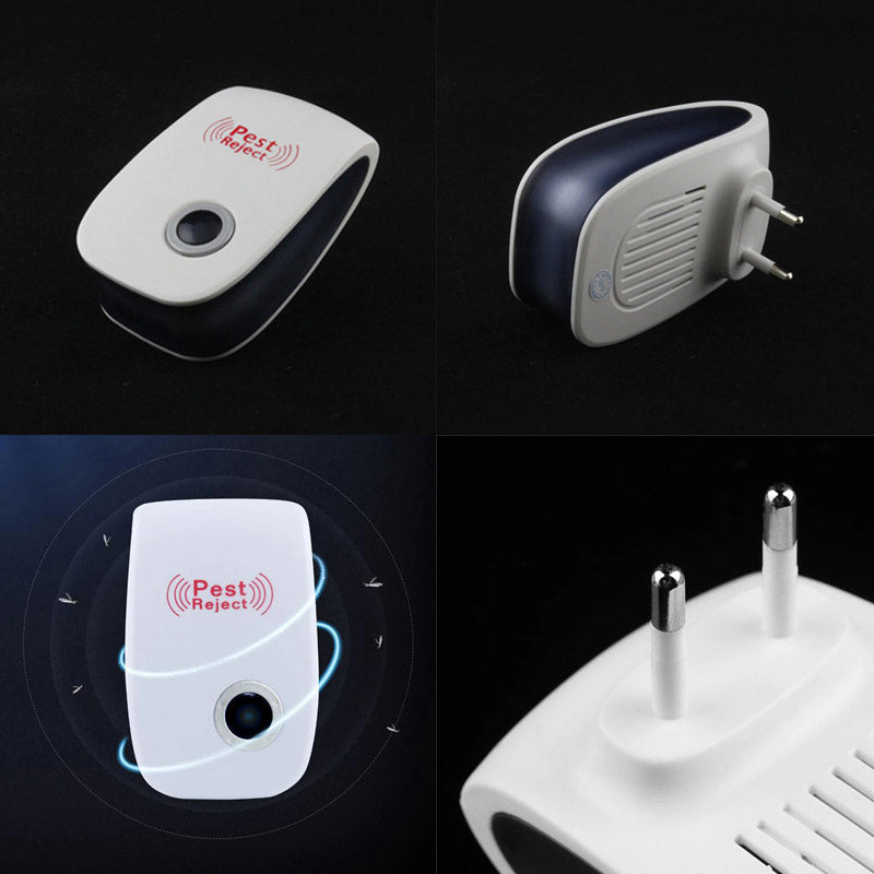 Ultrasonic Pest Repeller Plug-In Set Silent Indoor Bug Control for Mice Rats Insects Roaches Spiders Non-Toxic 2-Pack for Home