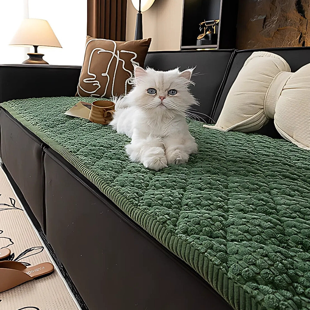 Quilted Couch Cover for Pets – Waterproof Furniture Protector with Non-Slip Backing for Dogs & Cats – Machine Washable Sofa Slipcover