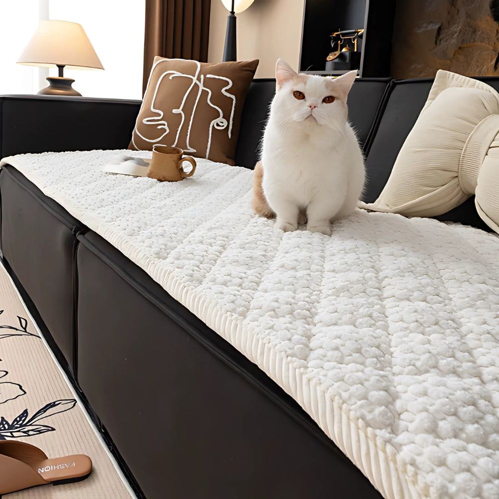 Quilted Couch Cover for Pets – Waterproof Furniture Protector with Non-Slip Backing for Dogs & Cats – Machine Washable Sofa Slipcover
