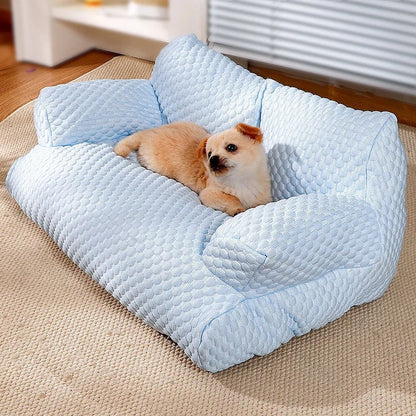 Dog Couch with Cooling Fabric for Summer, Washable Cooling Dog Bed for Small and Large Dogs