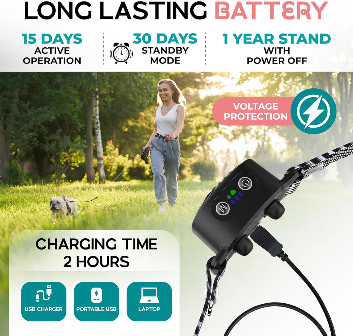 Bark Collar for Small Dogs, Dog Collar for Barking with Gentle Vibration and Sound, Rechargeable Dog Vibration Collar
