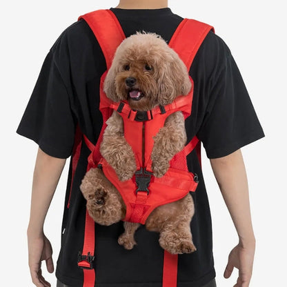Hands-Free Pet Carrier Backpack for Small Dogs & Cats – Waterproof Oxford Travel Pack with Chest & Back Wear Options