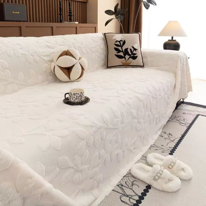 Petal Comfort Sofa Cover - Soft Microfiber, Versatile Floral Design