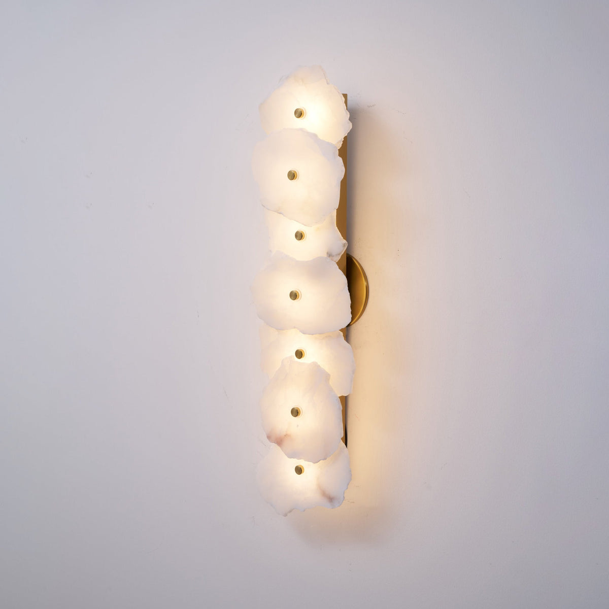 Modern LED Fixture Alabaster & Metal 5.5 Inch White for Hallways Bedrooms Living Rooms Hardwired Multi-Head Options Indoor Ambient Lighting