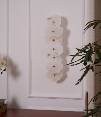 Modern LED Fixture Alabaster & Metal 5.5 Inch White for Hallways Bedrooms Living Rooms Hardwired Multi-Head Options Indoor Ambient Lighting