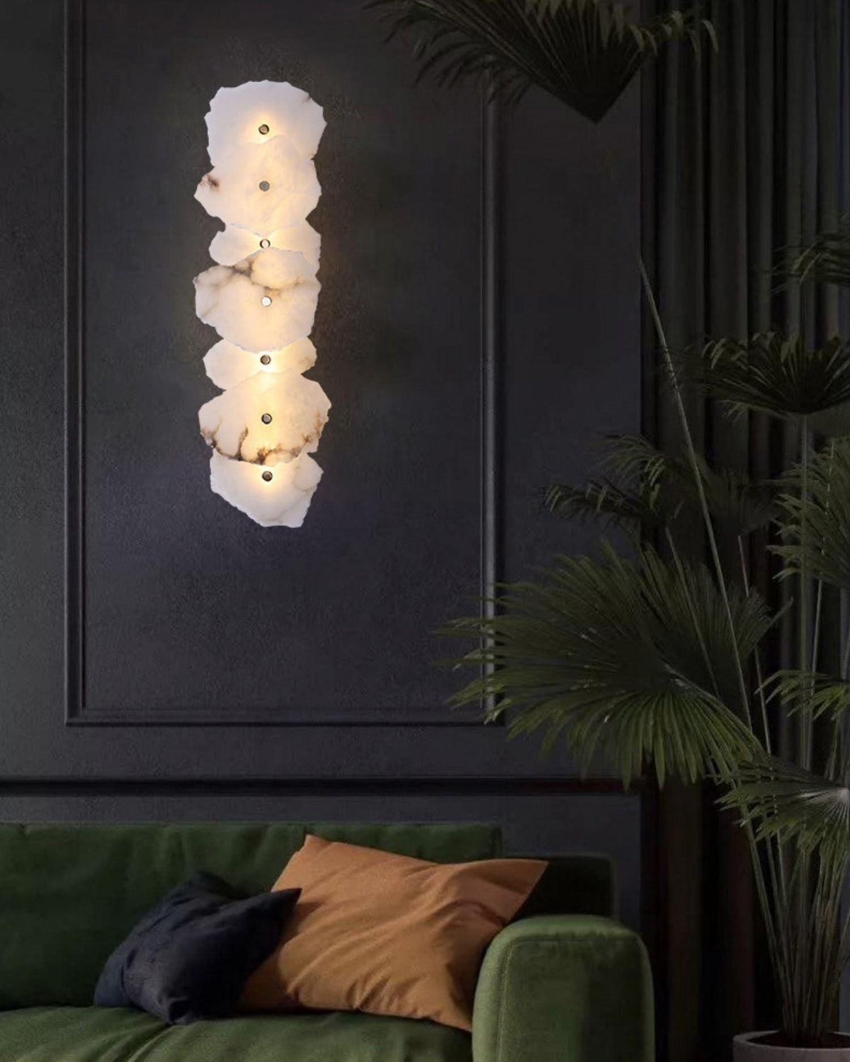 Modern LED Fixture Alabaster & Metal 5.5 Inch White for Hallways Bedrooms Living Rooms Hardwired Multi-Head Options Indoor Ambient Lighting