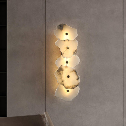 Modern LED Fixture Alabaster & Metal 5.5 Inch White for Hallways Bedrooms Living Rooms Hardwired Multi-Head Options Indoor Ambient Lighting