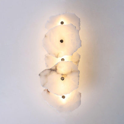 Modern LED Fixture Alabaster & Metal 5.5 Inch White for Hallways Bedrooms Living Rooms Hardwired Multi-Head Options Indoor Ambient Lighting