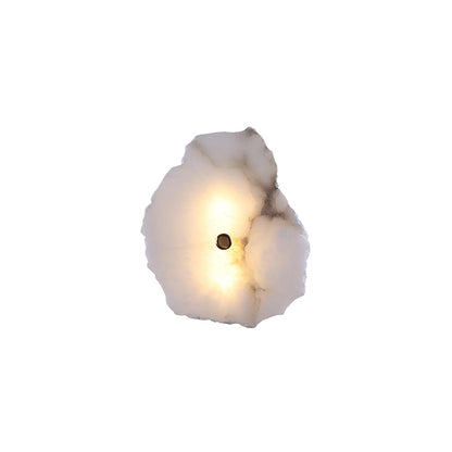 Modern LED Fixture Alabaster & Metal 5.5 Inch White for Hallways Bedrooms Living Rooms Hardwired Multi-Head Options Indoor Ambient Lighting