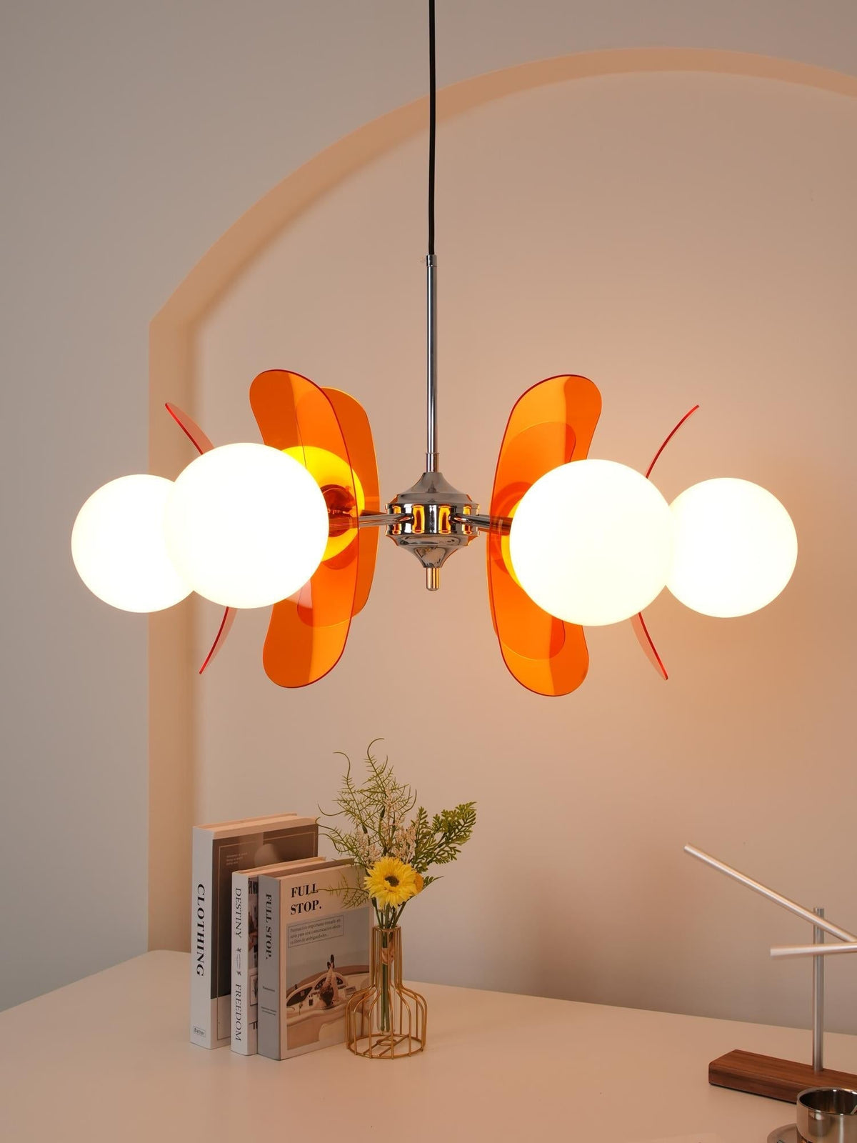 Iron Glass Ceiling Light for Dining Room Modern Multi-Bulb Fixture Adjustable Pendant Chandelier for Kitchen Island Living Room Entryway Hom