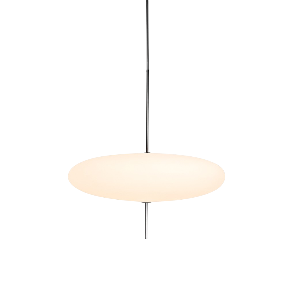 Hanging Ceiling Fixture 20 Inch Round Metal Shade Black for Kitchen Island Dining Room Modern Minimalist Adjustable Height E27 Socket Overhe