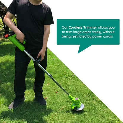 Electric Weed Eater, Electric Weed Wacker, Lawn Edger, Battery Powered Grass Cutter, Foldable Battery Weed Trimmer