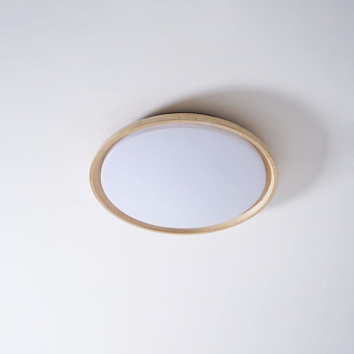 Stone Flush Mount Light Fixture 12 Inch Natural Travertine LED Overhead for Bedroom Hallway Bathroom Minimalist Round Warm Glow Wall or Ceil