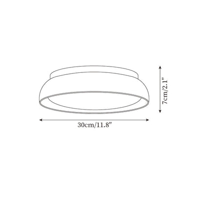 Flush Mount LED Light Fixture Stone Wood Acrylic Warm Glow for Bedroom Living Room Hallway Low Profile Modern Minimalist Scandinavian Japand