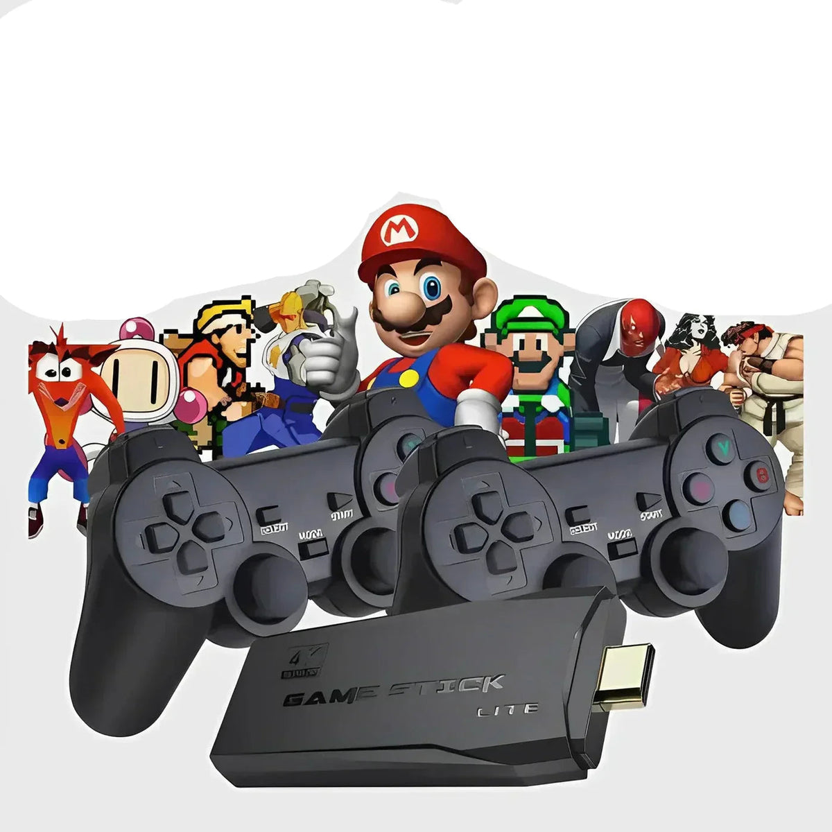 PixelDrive | Retro Gaming Console with 20,000+ Games & 2 Wireless Controllers | 4K Visuals for Nostalgic Fun