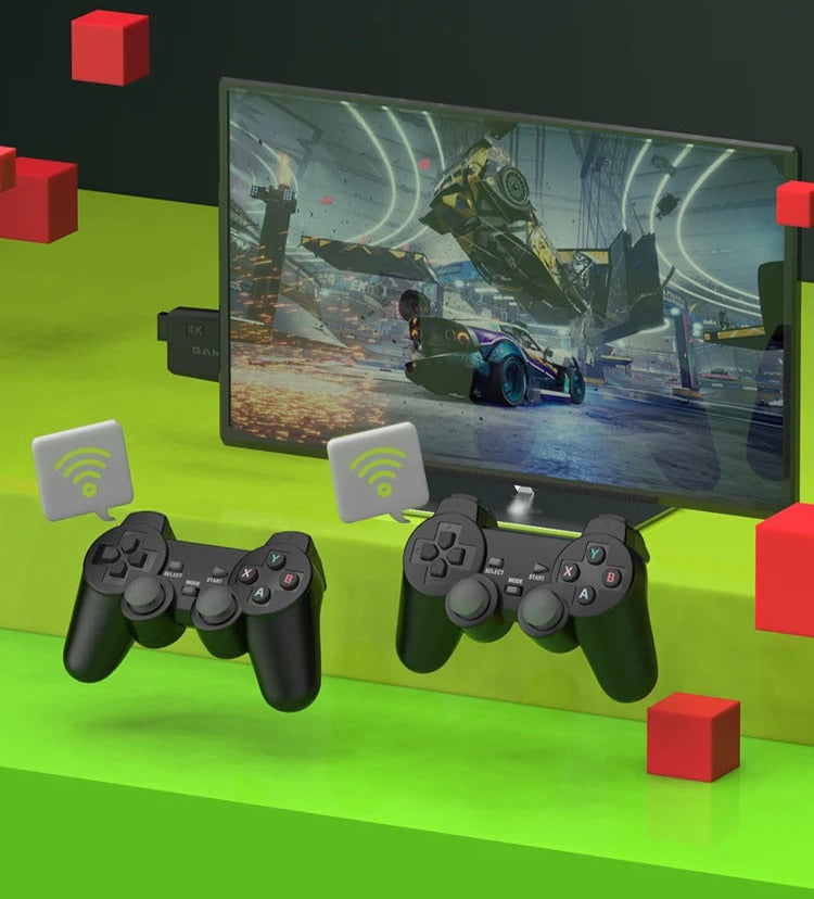PixelDrive | Retro Gaming Console with 20,000+ Games & 2 Wireless Controllers | 4K Visuals for Nostalgic Fun