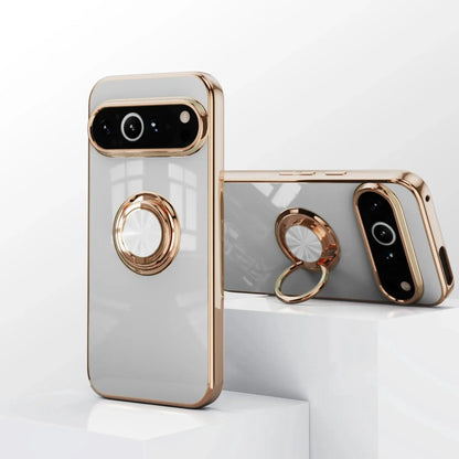Rotating Ring Phone Case for Google Pixel – Magnetic Mount Compatible, Shock Absorbing TPU with Microfiber Lining