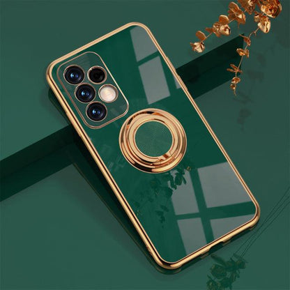 Rotating Ring Grip Phone Case for Samsung Galaxy – Magnetic Car Mount Compatible, Shock-Absorbing TPU with Microfiber Lining for S21-S26