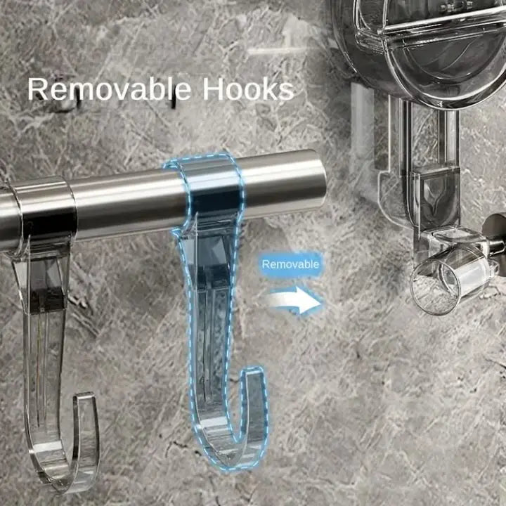 Expandable Bathroom Towel Bar with Suction Cups 24-47 Inch Stainless Steel No-Drill Wall-Mount Organizer for Kitchen Bath Shower Utility Roo