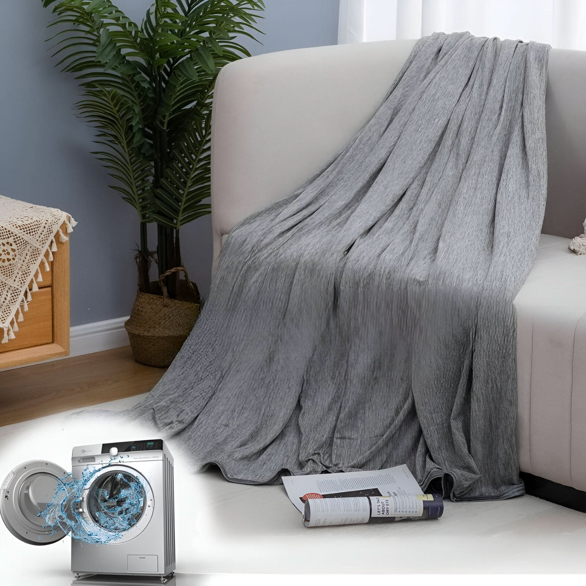 Plumaria | Cooling Blanket for Bed with Breathable Cotton | Lightweight Comfort for Hot Sleepers