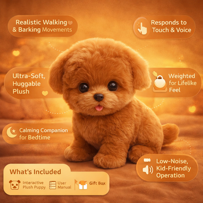 Interactive Plush Puppy Toy | Realistic Movements & Soft Texture | Engaging Companion for Kids' Playtime