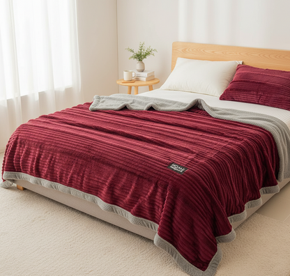 Plush Fleece Blanket for Ultimate Comfort – Soft Heating Blanket for Sofa and Bed