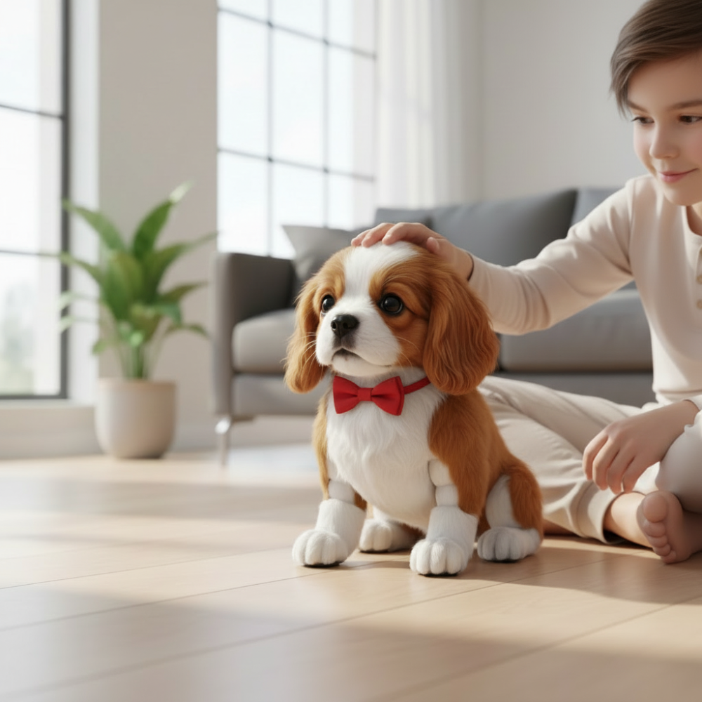 Interactive Plush Dog Toy | Realistic Moving Puppy with Touch Response | Soft Companion for Kids