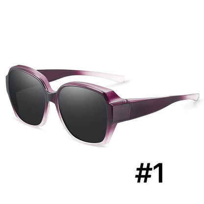 Fit-Over Sunglasses for Prescription Glasses with Polarized Lenses & UV Protection for Men & Women | Lightweight Wraparound Over-Glasses Eye