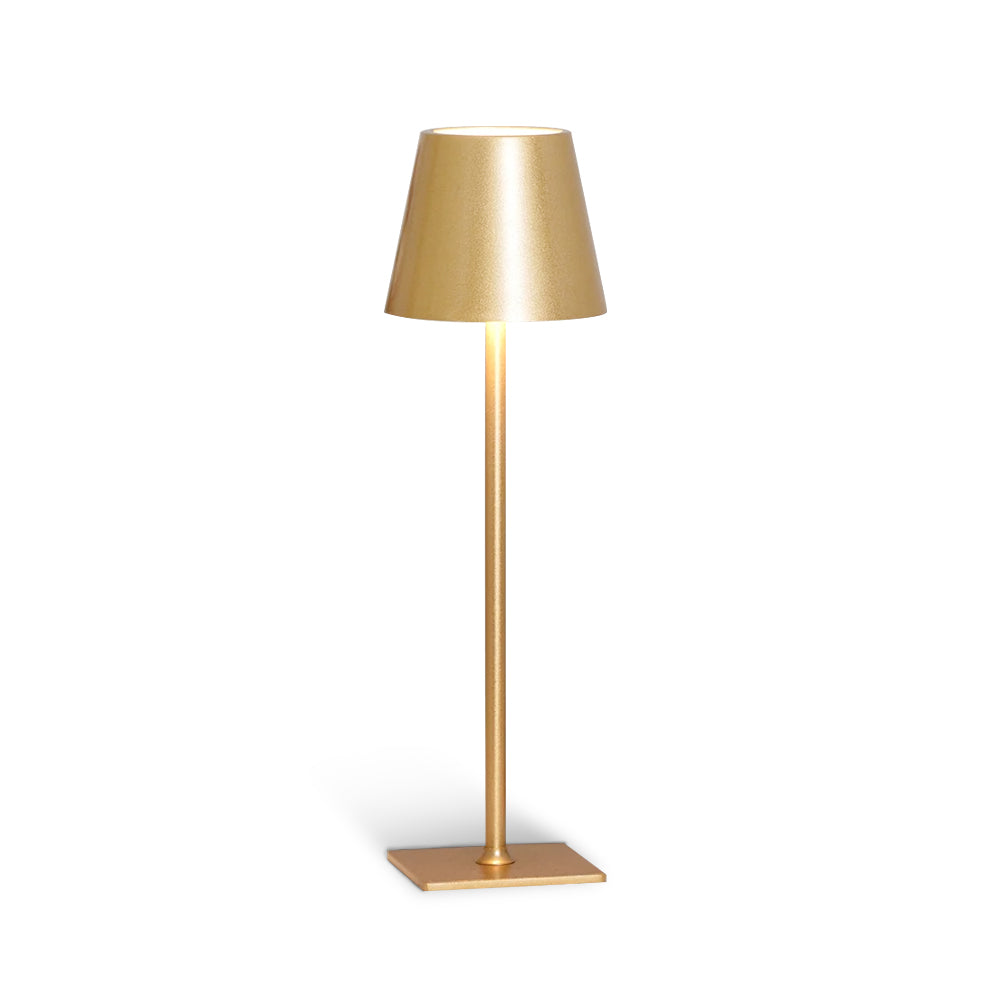 Rechargeable LED Desk Lamp with Touch Dimmer – Cordless Metal Accent Light for Bedroom, Patio, Office – 15 Inch Portable USB Lamp for Indoor
