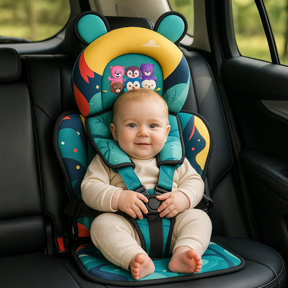 Compact Child Seat Harness for Dining Chairs – Foldable Fabric Booster with Adjustable Safety Straps for Toddlers & Infants