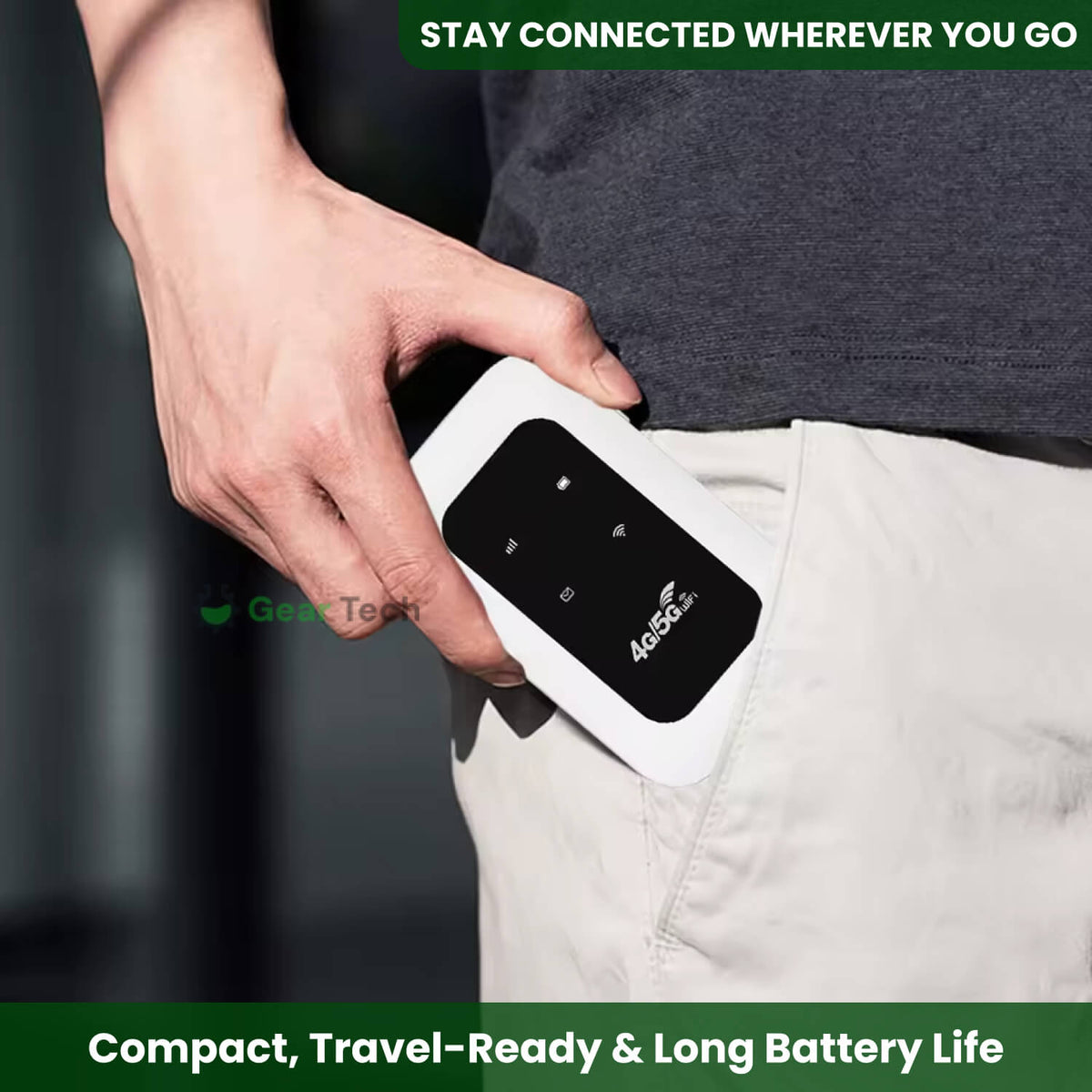 Portable Pocket Hotspot Router 4G LTE WiFi Adapter 150Mbps 10-Device USB-C Travel Internet Modem SIM Card Dongle for Mac PC Laptop Tablet