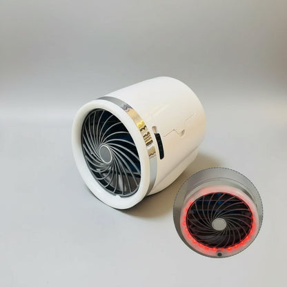 Portable Air Circulation Fan with LED Lights & Reusable Ice Packs for Enhanced Cooling