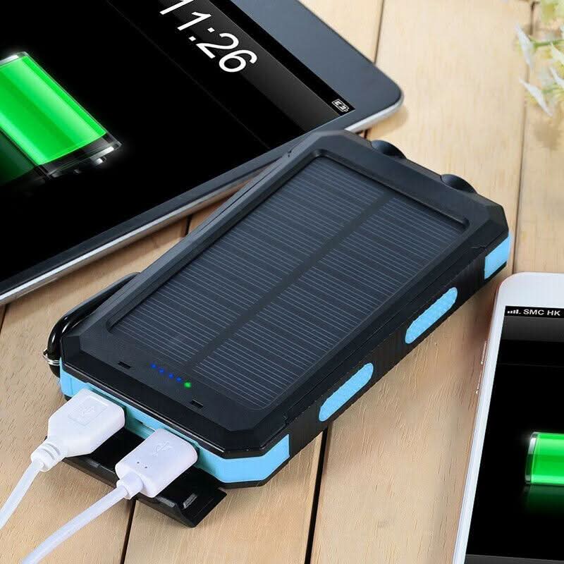 Portable Charger | Waterproof Solar Power Bank with 30000mAh Capacity | Dual USB Outputs for Outdoor Adventures